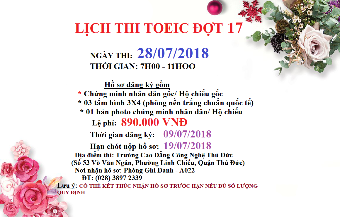 Thi TOEIC 28-07-18